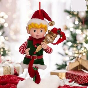 NIB Kurt S Adler Elfie and Santa’s Magic Key Christmas Ornament